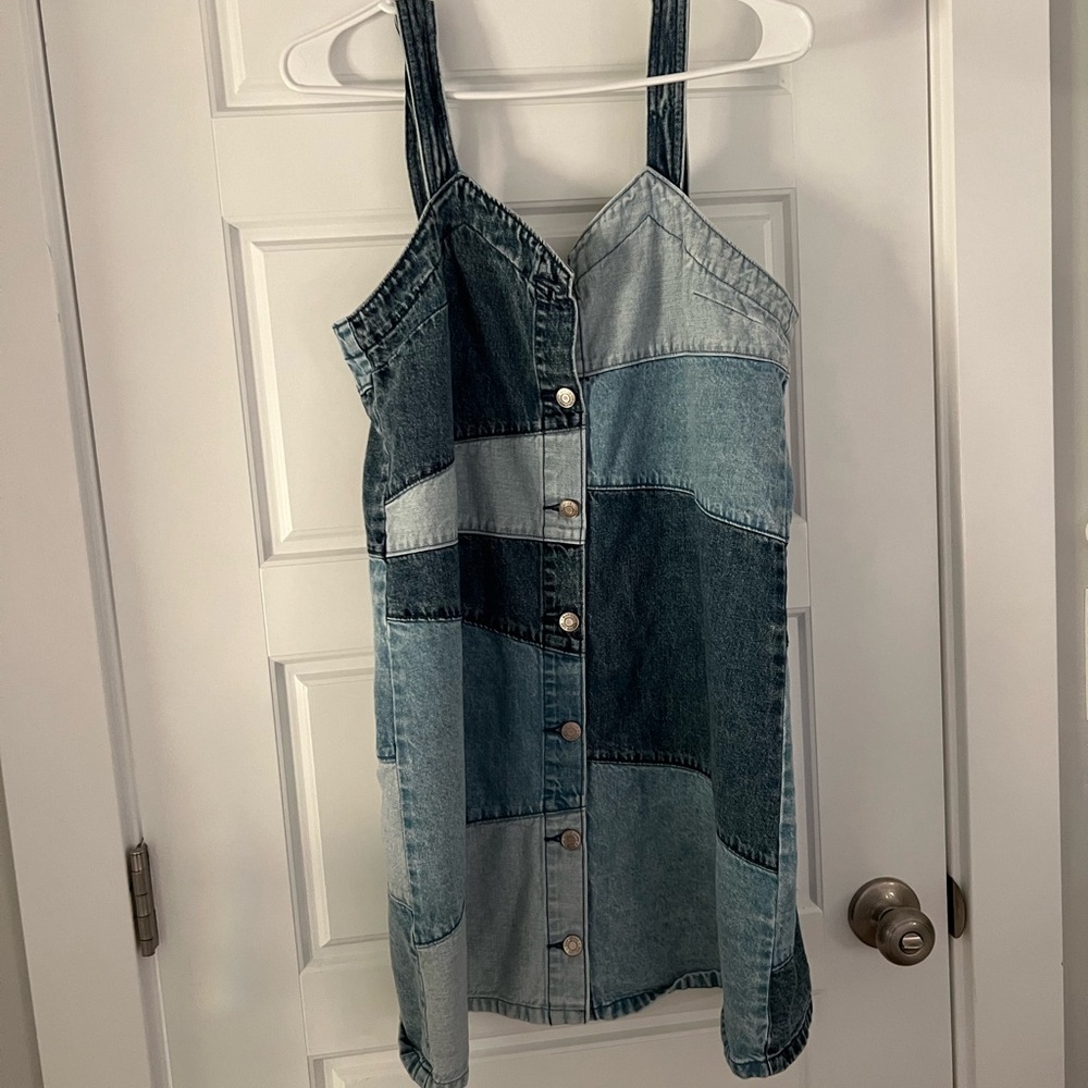 Gap Denim Patchwork Dress - image 4